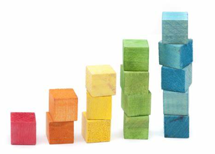 Coloured maths blocks